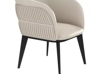 Modern Nordic Accent Luxury Leather Armchair   3D model