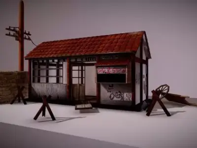 kyto dest house Free low-poly 3D model