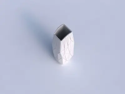 Vase arc rectangle with random triangle plates 2 3D print model