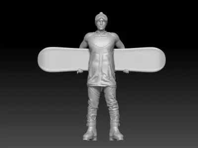 snowboard boy 3 3D print model