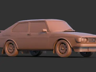 Saab 99 Turbo 3D print model