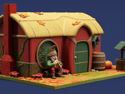 Pied Pieper Gnome House Box - Printable 3D print model