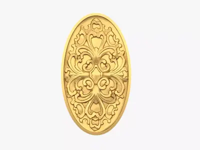Classic oval decor ornament 267 3D model