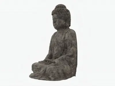 Realistic Buddha Statue Low-poly 3D model