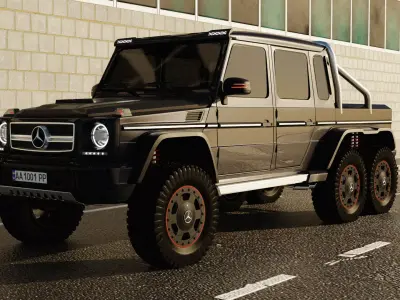 Mercedes-Benz G-Class W463 6 x 6 FOR SUBDIV Low-poly 3D model