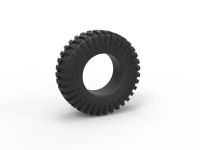 Mud tire Scale 1 to 10 3D print model