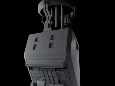 Robotic arm - sci fi arm Low-poly 3D model 3D model