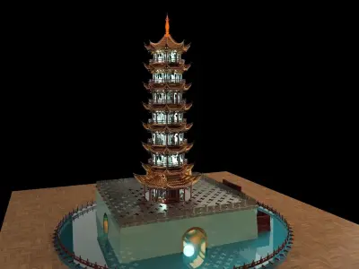 Chinese tower   3D model