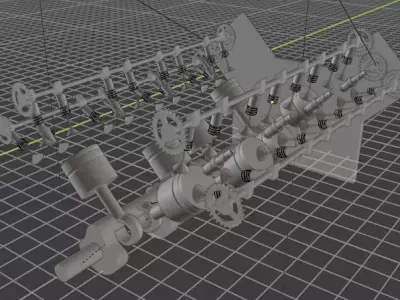 V8 Engine 3D model