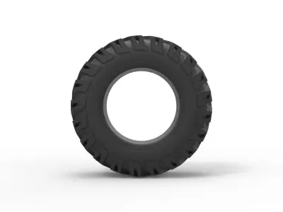 Tractor tire Scale 1 to 25 3D print model