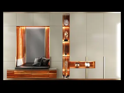 Wardrobe hallway composition set 02 3D model