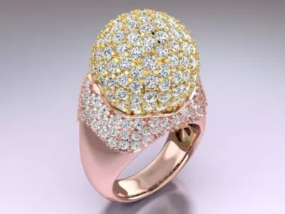 Diamond Ring - Womens Rings - GN283 3D print model