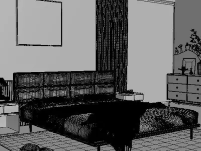 bedroom 3D model 3