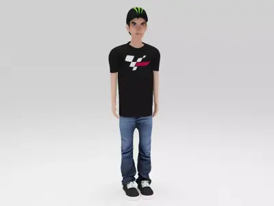 Marques MotoGp Rigged  Low-poly 3D model