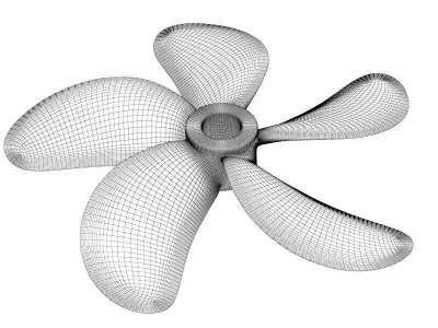 Marine propeller 01 3D model