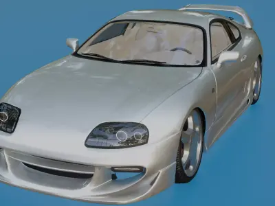 Toyota supra mk4 Low-poly 3D model