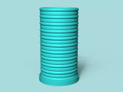 Vase 21 with Plate - Simple Plant Pot - Home Decor 3D print model