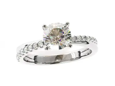 Engagement ring 3D print model