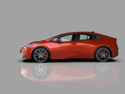 Toyota Prius 2023 HQ interior 3D model