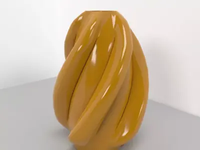 Modern Ceramic Flower Vase 3D Model 3D model