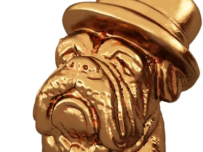 Boxer dog figurine 3D model