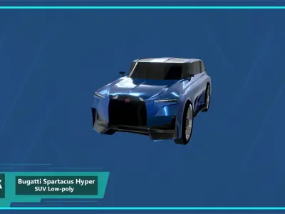 Bugatti Spartacus Hyper SUV Low-poly 3D model