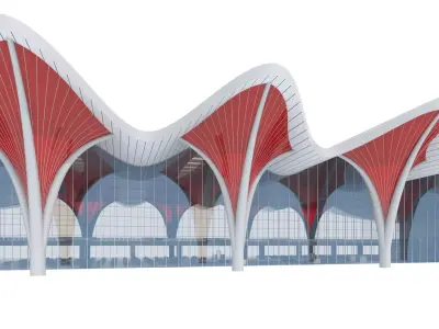 railway station 3D model