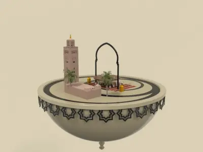 Eid mubarak motion video 3D model