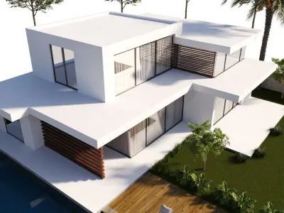 Modern Villa Exterior 3D Model 3D model