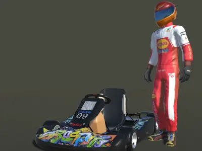 Gokart Actions 3D model