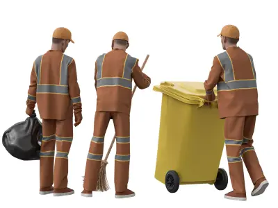 Sweeper Character Collection Low-poly 3D model