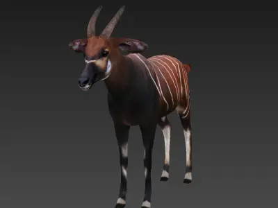 antelope Low-poly 3D model