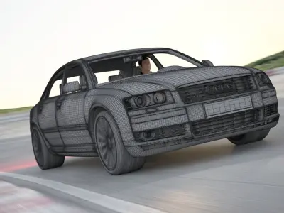  Audi A8 2002 Quattro 3D model