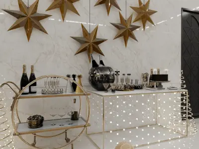 Happy New Year 2025 Blender Scene 3D model