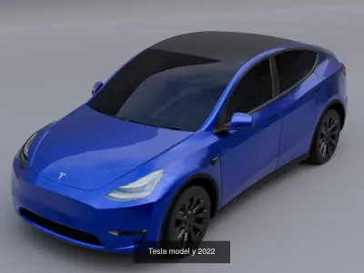 Tesla 3 cars 3D Model Pack
