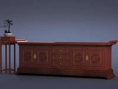 cabinet cabinet wardrobe sofa bed table bookshelve 3D model