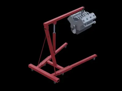 Car Engine Lifter Low-poly 3D model