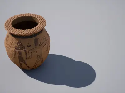 Egyptian Jar Low-poly 3D model