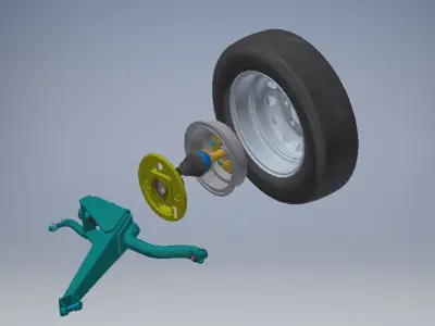 off-road vehicle  rear suspension 3D model