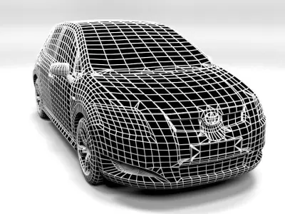 TOYOTA AURIS Low-poly 3D model