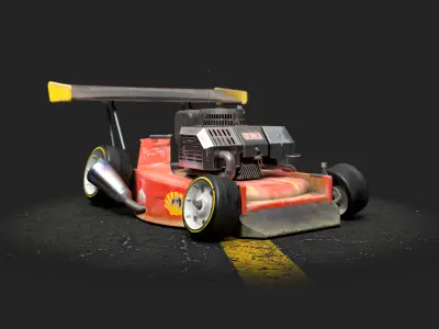 Sport Lawn Mower Low-poly 3D model