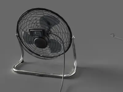Standing Fan Low-poly 3D model