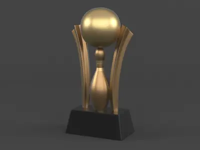 Trophy Cup 3D model 5