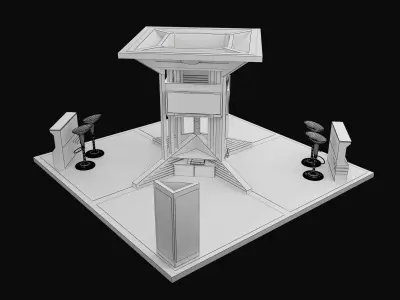 Booth Exhibition Stand a604 3D model