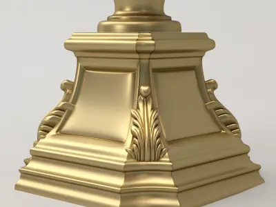 Carved Candle Holder 3D model