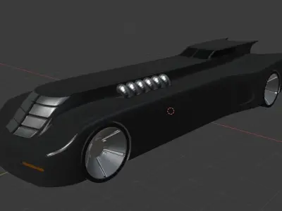 Animated Batmobile 3D print model
