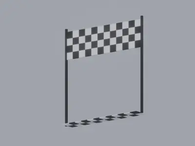 Finish Line Low-poly 3D model