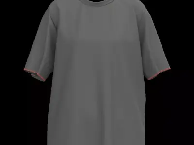Female tshirt 3D model