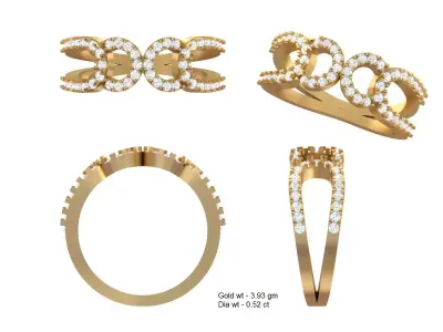 H stern luxury diamond ring 3D print model order