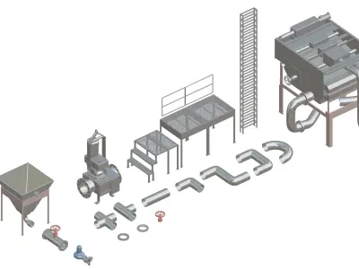 Water purifier Low-poly 3D model